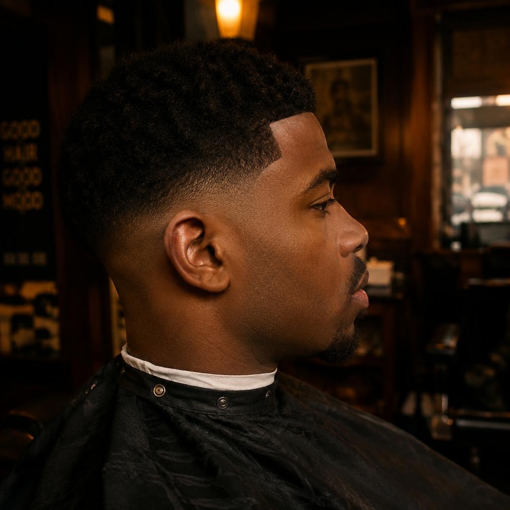 Taper fade with sharp lineup
